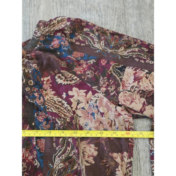 Lauren Ralph Lauren Floral Paisley Patchwork Cotton Knit Top Blouse Size 3XL - Picture 6 of 10